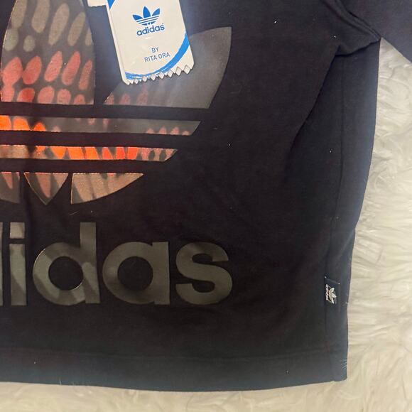 Rita Ora Adidas Trapeze Trefoil Logo Crop Top Longsleeve XS NWT - Picture 4 of 12